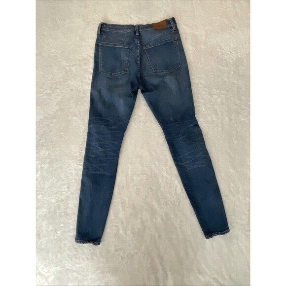 Madewell Skinny Jeans Size 29 Distressed  Ripped 9" High Riser Cotton Stretch - Picture 12 of 12